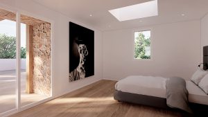 Villa Torre - dormitorio con tragaluz