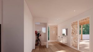 Villa Torre - baño con gran ventanal