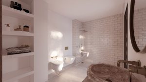 Villa en Llenes - baño con ducha