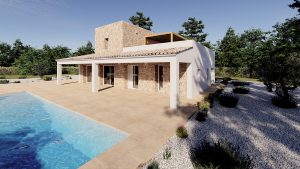 Villa Torre - exterior vivienda con piscina