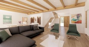 Villa Torre - salón sofá con sillones